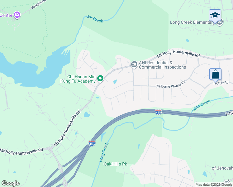 map of restaurants, bars, coffee shops, grocery stores, and more near 2824 Granstark Court in Charlotte