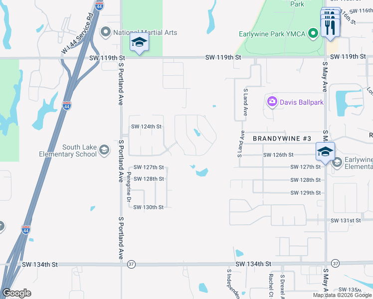map of restaurants, bars, coffee shops, grocery stores, and more near 12629 Jasper Avenue in Oklahoma City