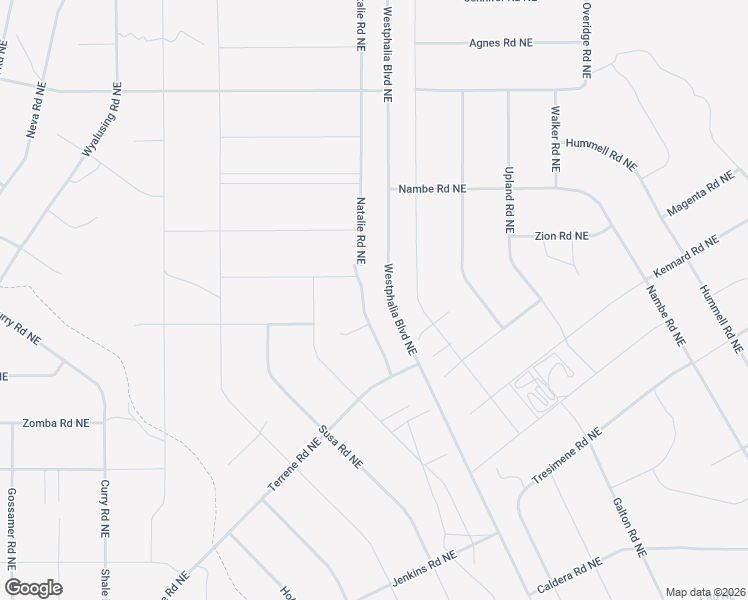 map of restaurants, bars, coffee shops, grocery stores, and more near Natalie Road Northeast in Rio Rancho