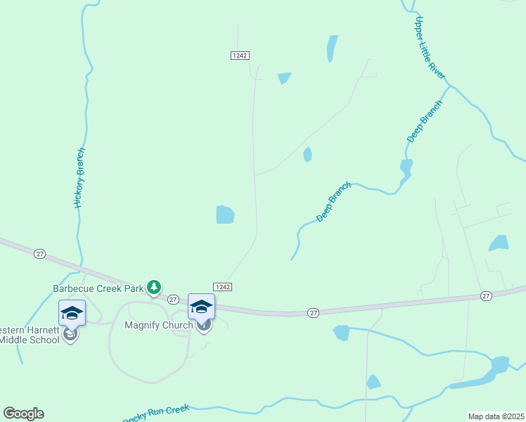 map of restaurants, bars, coffee shops, grocery stores, and more near 382 Buchanan Road in Lillington