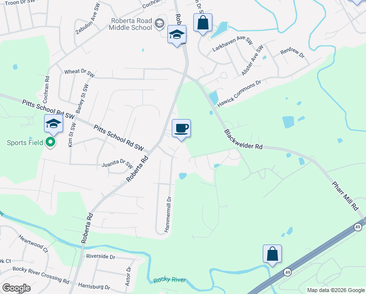 map of restaurants, bars, coffee shops, grocery stores, and more near 5339 Bendix Court in Harrisburg