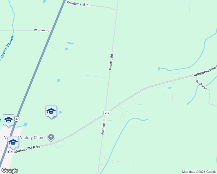 map of restaurants, bars, coffee shops, grocery stores, and more near 78 Rushing Road in Ethridge