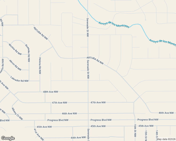 map of restaurants, bars, coffee shops, grocery stores, and more near Serenade Street Northwest in Rio Rancho