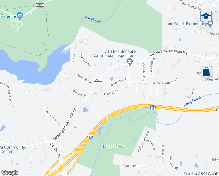 map of restaurants, bars, coffee shops, grocery stores, and more near 7006 Advocator Lane in Charlotte