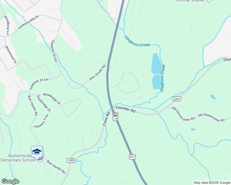 map of restaurants, bars, coffee shops, grocery stores, and more near 941 South Main Street in Rutherfordton