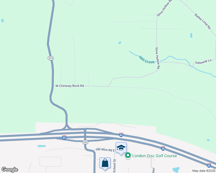 map of restaurants, bars, coffee shops, grocery stores, and more near 3970 West Chimney Rock Road in London