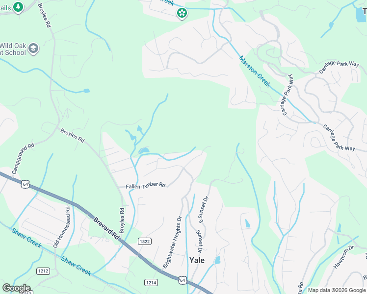 map of restaurants, bars, coffee shops, grocery stores, and more near 311 Joyful Drive in Hendersonville