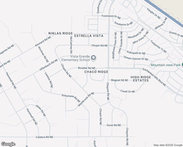 map of restaurants, bars, coffee shops, grocery stores, and more near 7001 Chayote Road Northeast in Rio Rancho