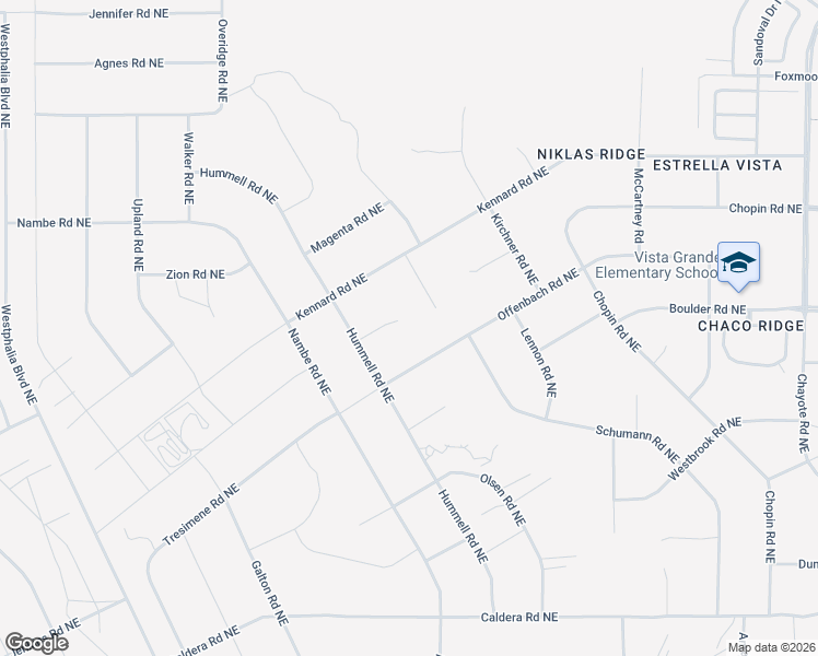 map of restaurants, bars, coffee shops, grocery stores, and more near 5128 Liszt Court Northeast in Rio Rancho