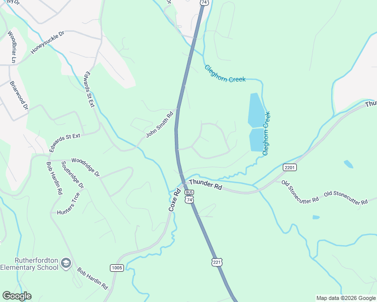 map of restaurants, bars, coffee shops, grocery stores, and more near 941 South Main Street in Rutherfordton