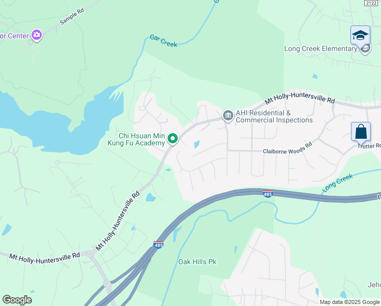 map of restaurants, bars, coffee shops, grocery stores, and more near 7007 Advocator Lane in Charlotte