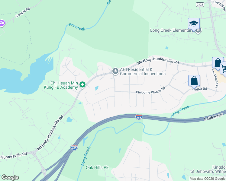 map of restaurants, bars, coffee shops, grocery stores, and more near 8819 Firestreak Drive in Charlotte