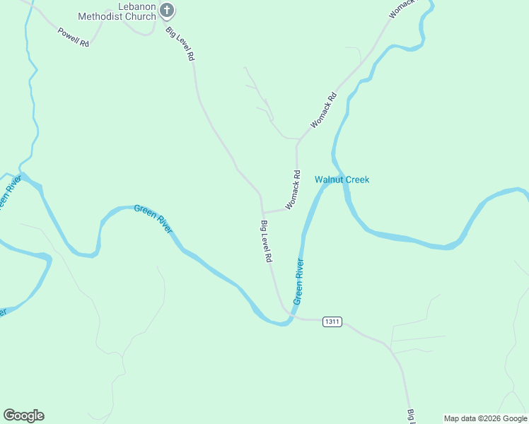 map of restaurants, bars, coffee shops, grocery stores, and more near 285 Big Level Road in Mill Spring