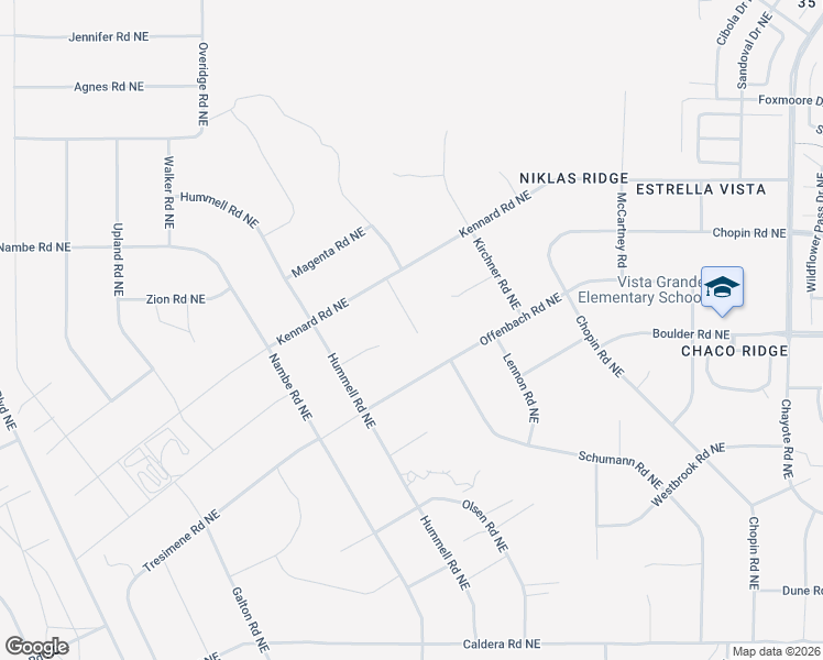map of restaurants, bars, coffee shops, grocery stores, and more near 5128 Liszt Court Northeast in Rio Rancho