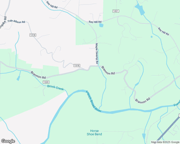map of restaurants, bars, coffee shops, grocery stores, and more near 1693 Brannon Road in Horse Shoe