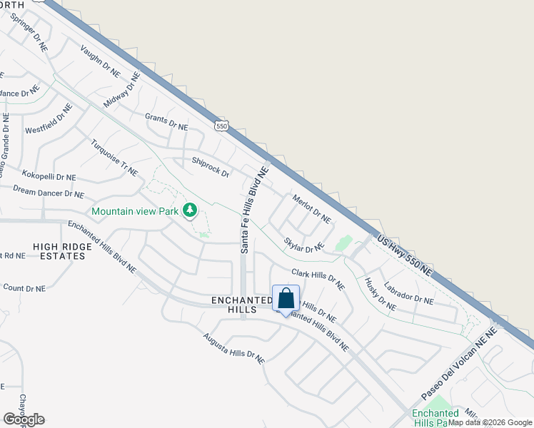 map of restaurants, bars, coffee shops, grocery stores, and more near 4717 Jessica Drive Northeast in Rio Rancho