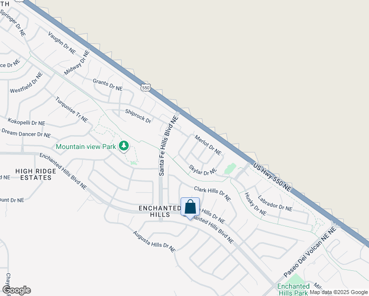 map of restaurants, bars, coffee shops, grocery stores, and more near 4728 Jessica Drive Northeast in Rio Rancho