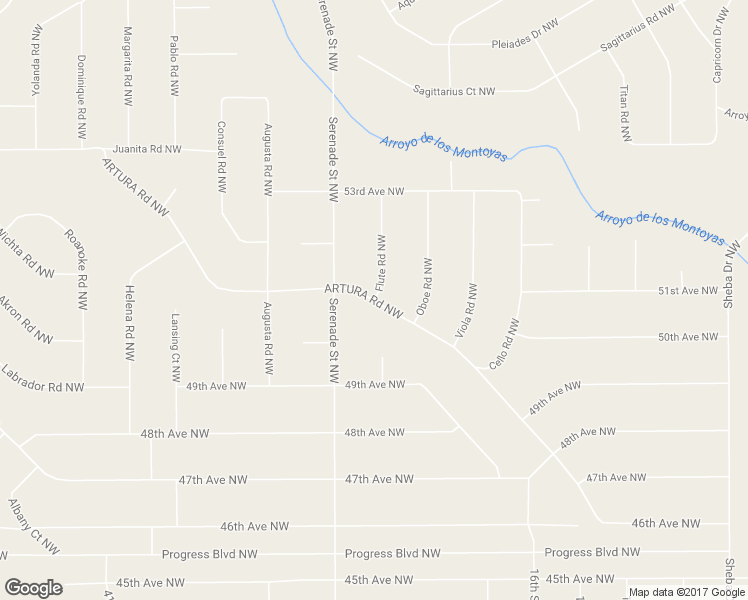 map of restaurants, bars, coffee shops, grocery stores, and more near ARTURA Road Northwest in Rio Rancho