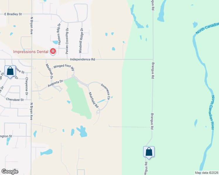 map of restaurants, bars, coffee shops, grocery stores, and more near 1201 Inverness Circle in Shawnee