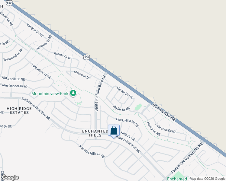 map of restaurants, bars, coffee shops, grocery stores, and more near 4748 Jessica Drive Northeast in Rio Rancho