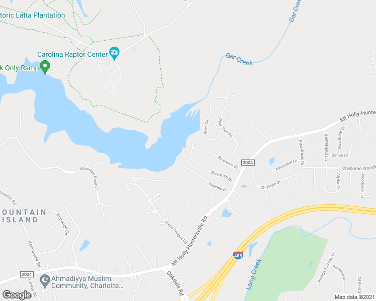 map of restaurants, bars, coffee shops, grocery stores, and more near 6809 Riverfront Drive in Charlotte