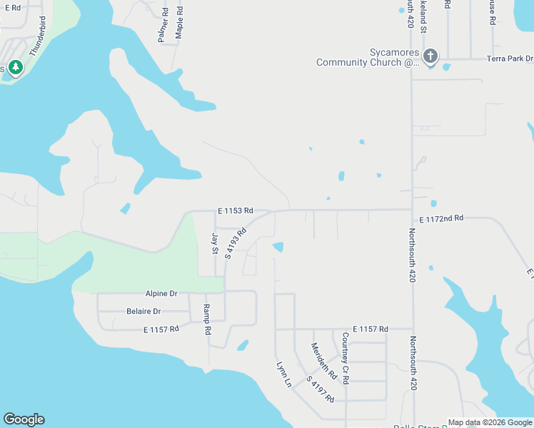 map of restaurants, bars, coffee shops, grocery stores, and more near 2102 East 1153 Road in Eufaula