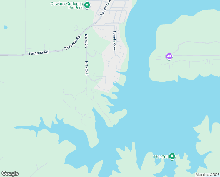 map of restaurants, bars, coffee shops, grocery stores, and more near North South 427.6 in Porum