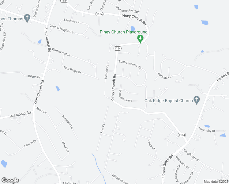 map of restaurants, bars, coffee shops, grocery stores, and more near 1309 Piney Church Road in Concord