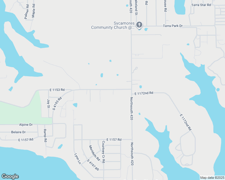 map of restaurants, bars, coffee shops, grocery stores, and more near 2102 East 1153 Road in Eufaula