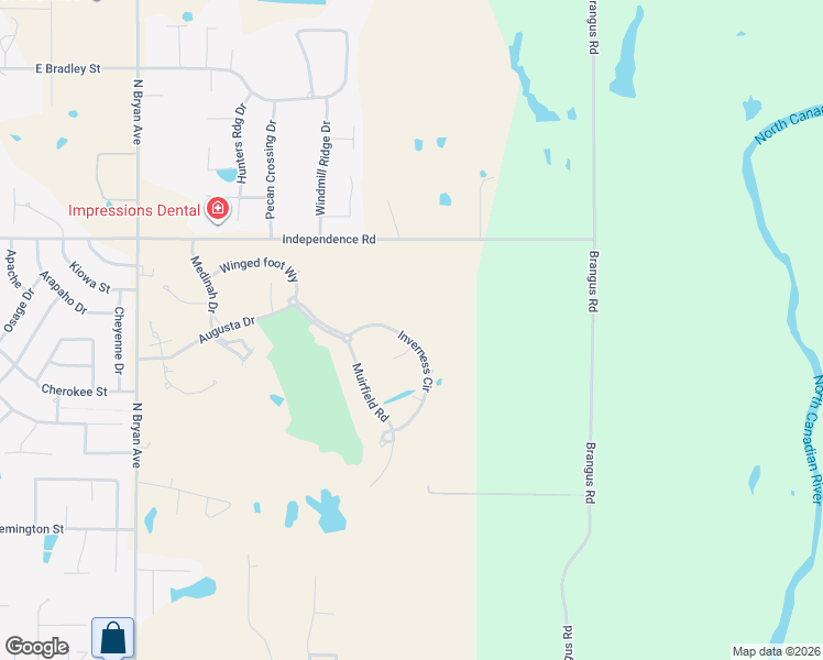 map of restaurants, bars, coffee shops, grocery stores, and more near 1201 Inverness Circle in Shawnee