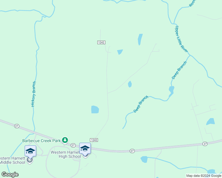 map of restaurants, bars, coffee shops, grocery stores, and more near 510 Buchanan Road in Lillington
