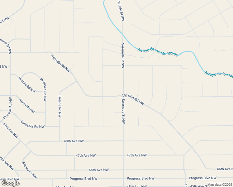map of restaurants, bars, coffee shops, grocery stores, and more near ARTURA Road Northwest in Rio Rancho