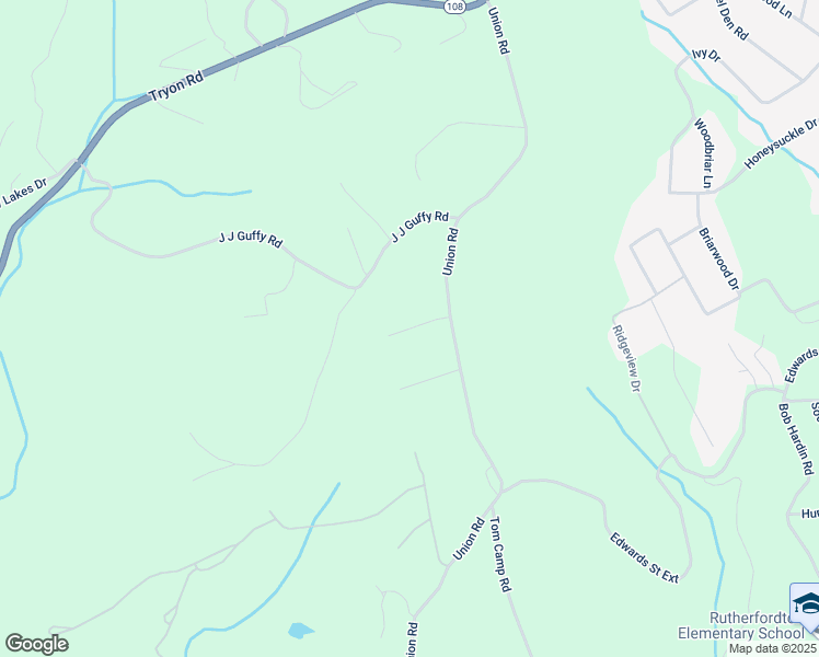 map of restaurants, bars, coffee shops, grocery stores, and more near Red Bud Lane in Rutherfordton