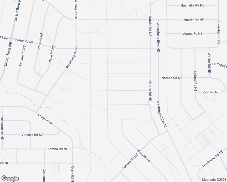 map of restaurants, bars, coffee shops, grocery stores, and more near Ganado Road Northeast in Rio Rancho