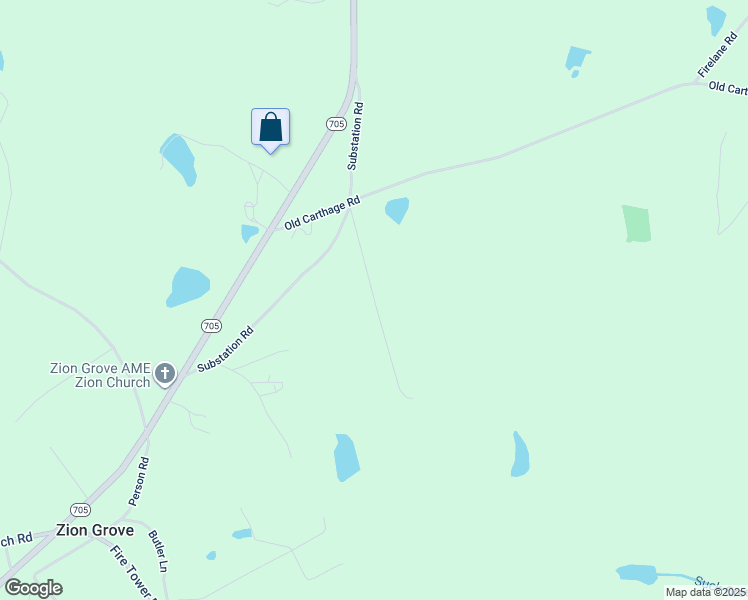 map of restaurants, bars, coffee shops, grocery stores, and more near Manley Road in Moore County