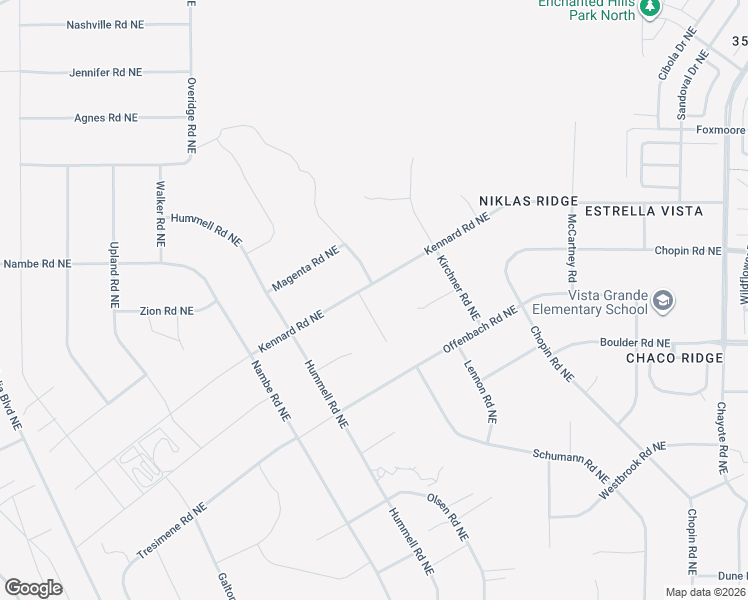 map of restaurants, bars, coffee shops, grocery stores, and more near 5102 Heller Court Northeast in Rio Rancho