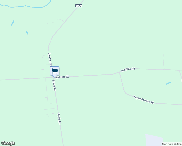 map of restaurants, bars, coffee shops, grocery stores, and more near 1168 Institute Road in Kinston