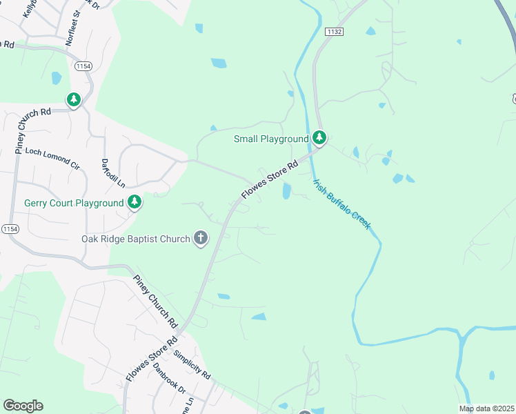 map of restaurants, bars, coffee shops, grocery stores, and more near 5165 Flowes Store Road in Concord