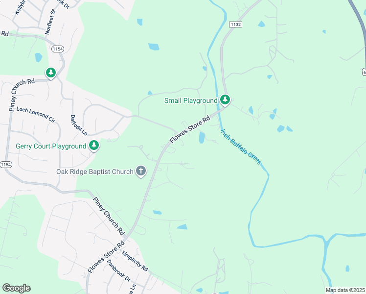map of restaurants, bars, coffee shops, grocery stores, and more near 5165 Flowes Store Road in Concord