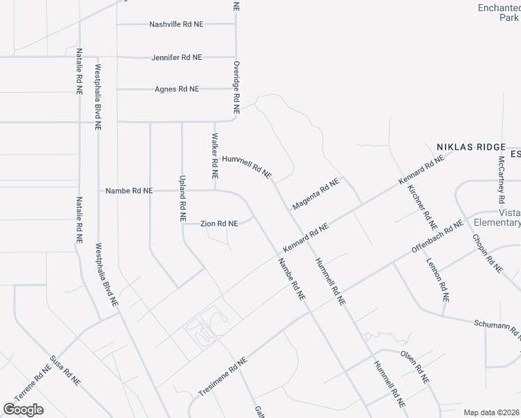 map of restaurants, bars, coffee shops, grocery stores, and more near Nambe Road Northeast in Rio Rancho