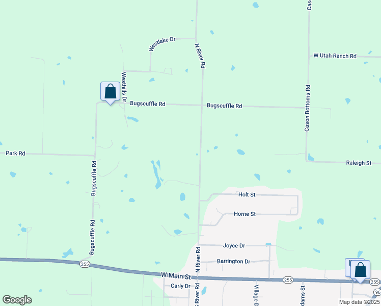 map of restaurants, bars, coffee shops, grocery stores, and more near 1161-1193 North River Road in Lavaca
