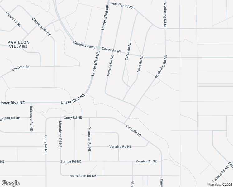 map of restaurants, bars, coffee shops, grocery stores, and more near Evora Road Northeast in Rio Rancho