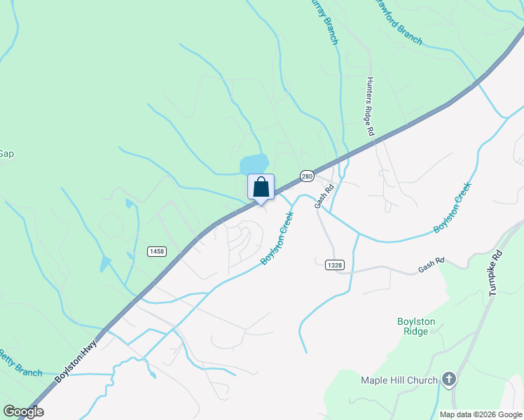 map of restaurants, bars, coffee shops, grocery stores, and more near 8917 Boylston Highway in Mills River