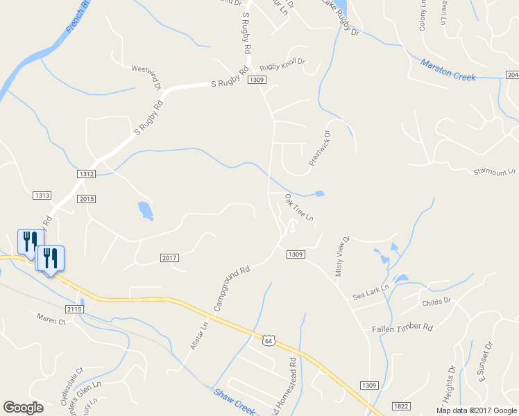 map of restaurants, bars, coffee shops, grocery stores, and more near 150 Larchmont Drive in Hendersonville