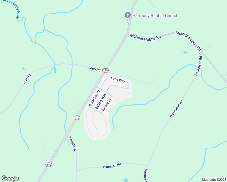 map of restaurants, bars, coffee shops, grocery stores, and more near 33 Hanson Court in Bunnlevel