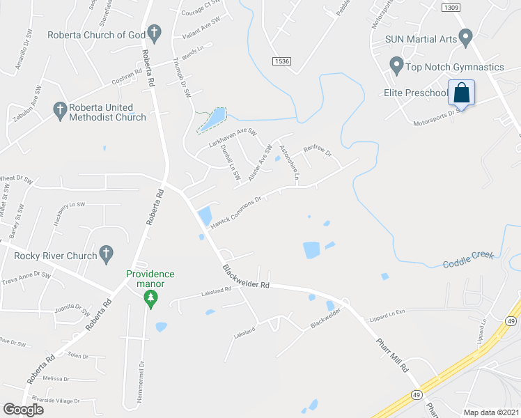 map of restaurants, bars, coffee shops, grocery stores, and more near 5041 Opus Court in Concord