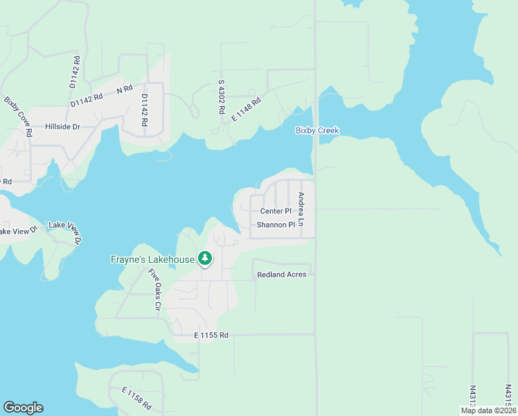 map of restaurants, bars, coffee shops, grocery stores, and more near 430288 East 1151 Road in Porum