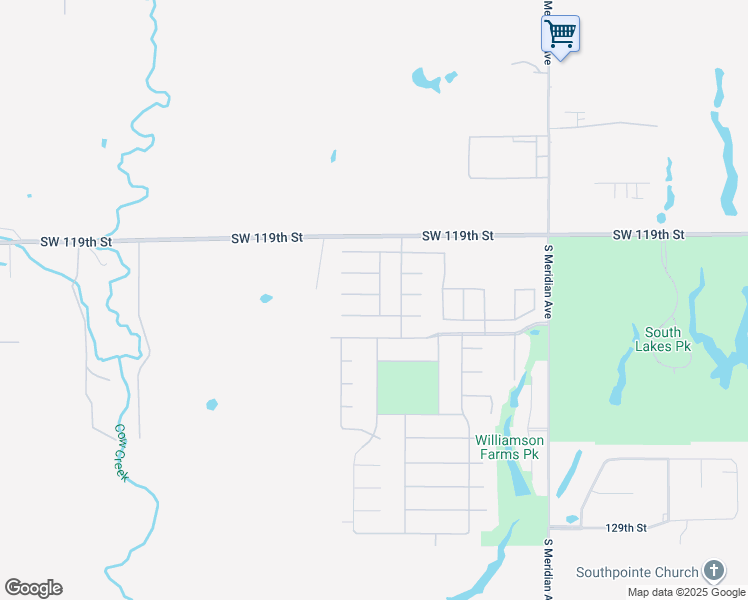 map of restaurants, bars, coffee shops, grocery stores, and more near 5100 South West 121st Court in Oklahoma City