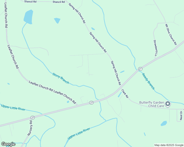 map of restaurants, bars, coffee shops, grocery stores, and more near 181 Rad Street in Lillington
