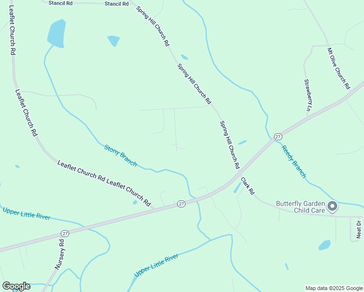 map of restaurants, bars, coffee shops, grocery stores, and more near 181 Rad Street in Lillington